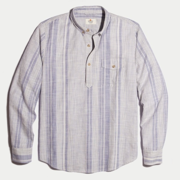 Marine Layer Other - Men's Marine Layer Caldwell Popover Marlin/White Marine Layer Other - Men's Marine Layer Caldwell Popover Marlin/White